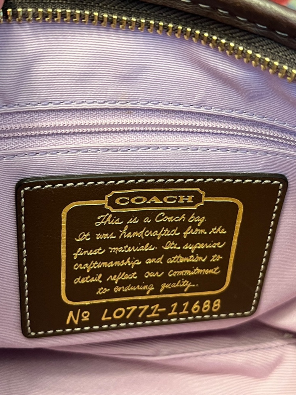 Y2K Coach Signature “C” Monogram Baguette Shoulder Bag – Khaki/Brown #11688 - Picture 2 of 16